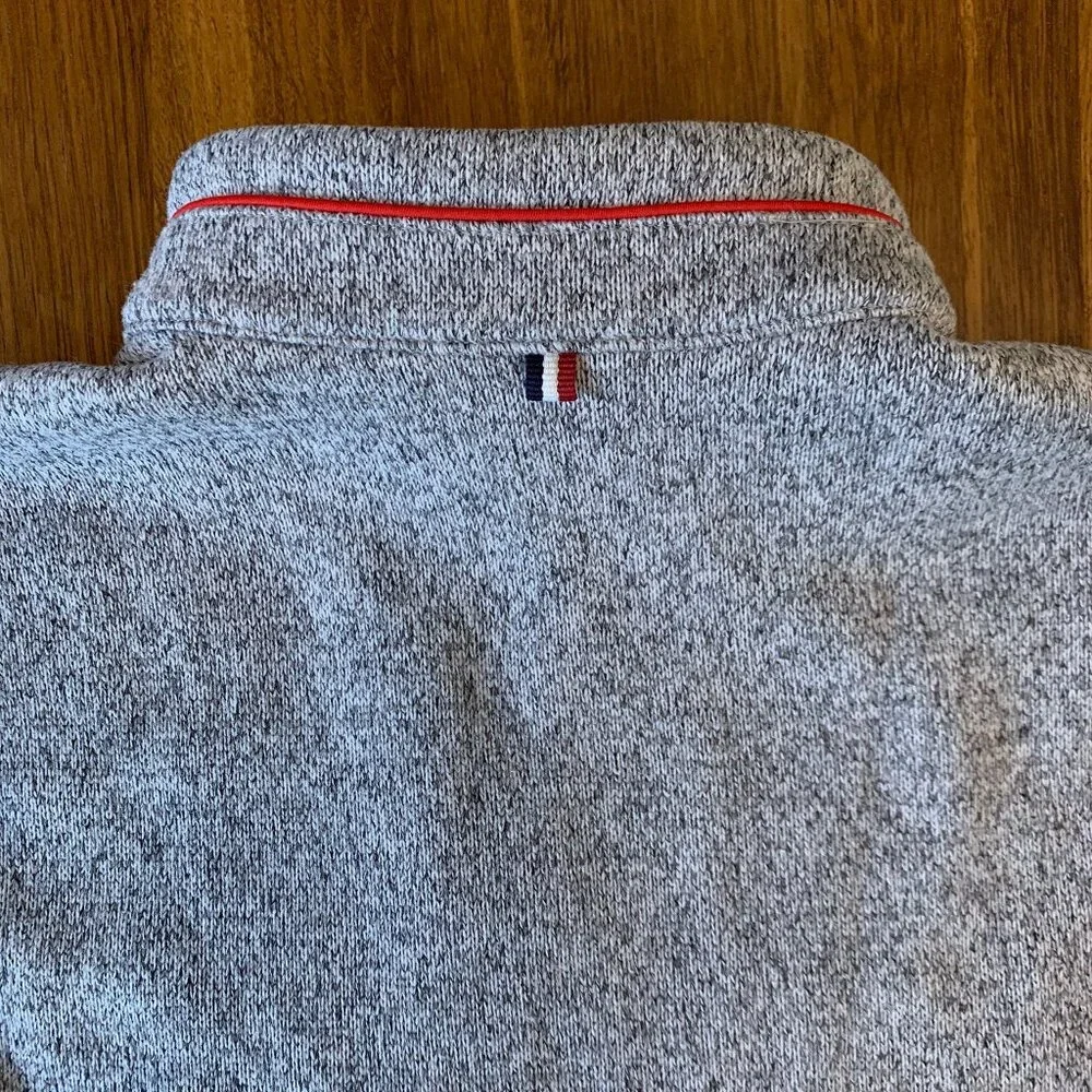 EIDER Fleece Pullover Top Womens Small S Red Gray 1/4 Zip Winter Better Sweater - Picture 6 of 8